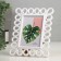 Photo frame plastic 10x15 cm "loops" white 17.5x22 cm