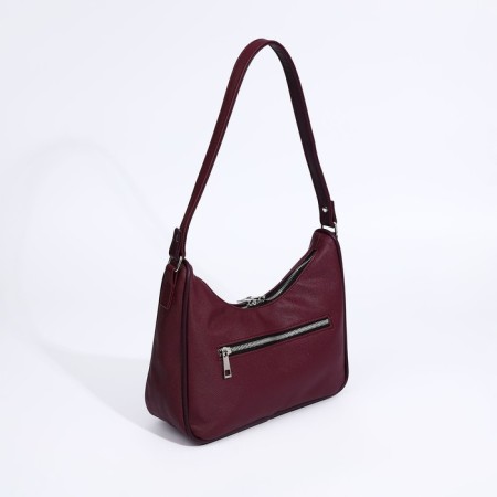Women's bag Textura, baguette, small size, burgundy color-1