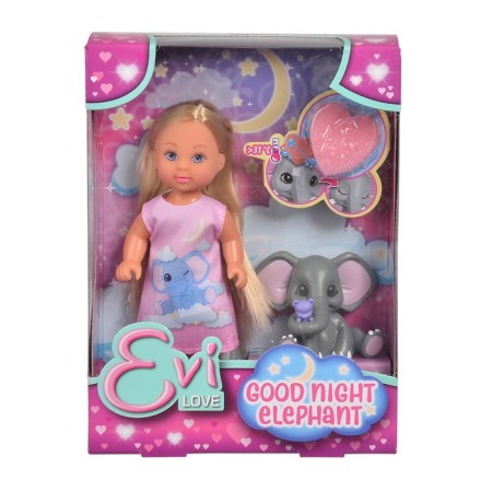 Doll "Evy" 12 cm, with an elephant-1