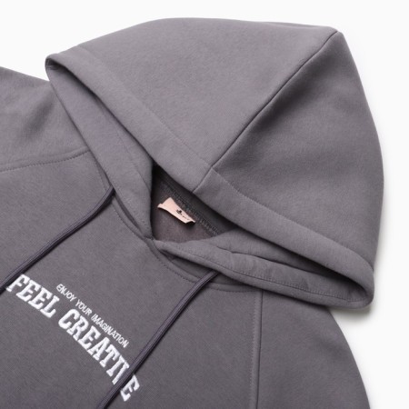 Female sweatshirt, dark gray color, size 42-46 (One size)-2