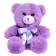 Soft toy-cords "Bear Luke", purple color, 14 cm