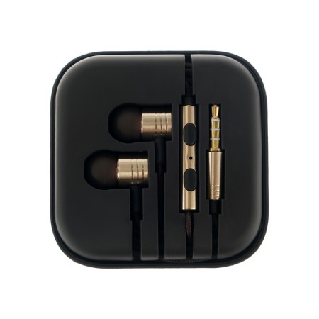 Luazon LN-8 headphones, vacuum, microphone, black and golden-4