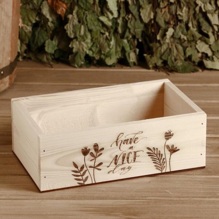 Wooden box "have a nice day", 24.5 × 14 × 8 cm-1