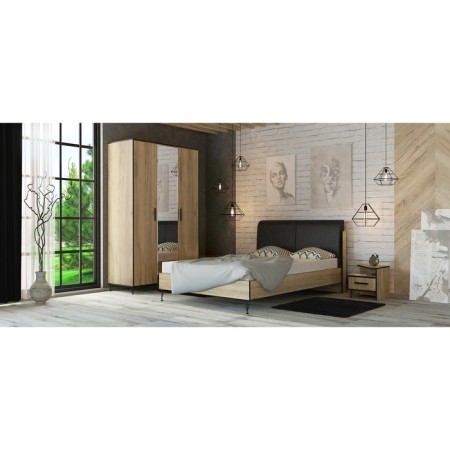 Bedside table 1 box loft 400x400x400 gold craft-1
