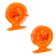 Inertial coil, plastic, diameter 6.5 cm, orange color, 807s