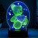 Fourth lamp "Bear with heart" Led usb (90cm) from 3xa Black Black 13.5x5x21 cm Risalux