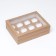 Box for 12 muffins with a window, craft, 33 x 25 x 10 cm
