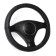 Torso steering wheel, genuine leather, size 38 cm, perforated insert, black