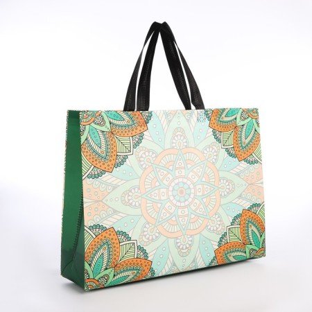 Bag without fastening, green color