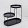 Organizer for storage, 3 sections, 30 × 17 × 26.5 cm, black color