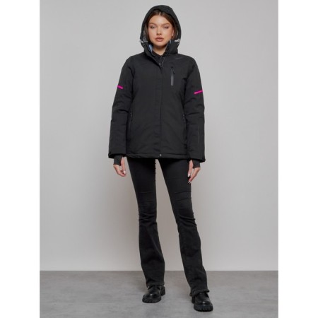 Ski jacket women's, size 48, black color-14