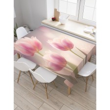 The tablecloth “Tenderness at dawn”, rectangular, Saten, size 145x180 cm