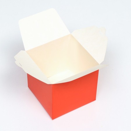 The box is folding, square, red, 12 x 12 x 12 cm,-2