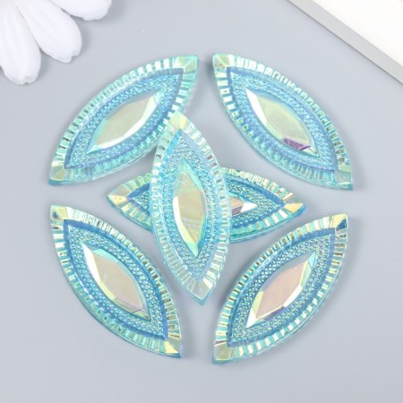 Decor for creativity Plastic "Eye" Harography Blue Set 6 pcs 2x5 cm-2