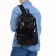 City backpack on a zipper, black color