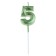 Candle in the cake on the skewer "Fine", the number "5", the emerald, 5 cm