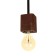 Hugh chandelier 1x60W E27 Brown/Black 27x14x14cm Bayerlux