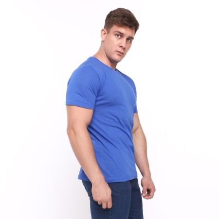 T -shirt male plain, indigo color, size 50-2