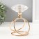 Summary metal, glass per 1 candle "Illusion of water" d = 3.5 cm gold 10x10x17 cm