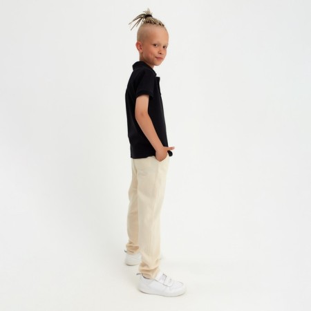 T -shirt Children's Polo Minaku: Basic Line Color Black, Height 122-4