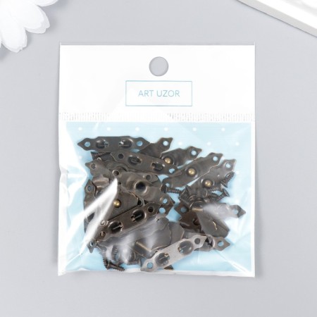 Castle metal for bronze casket + nails. set 10 pcs 2x3 cm-4