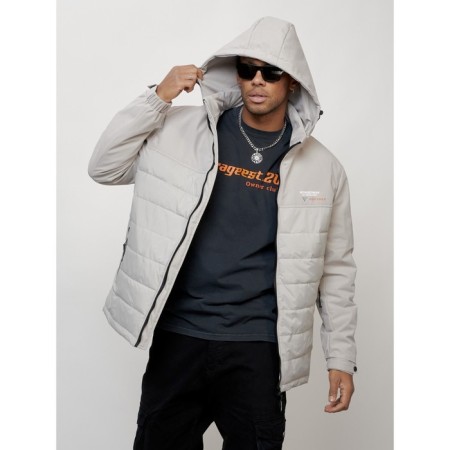 Male spring jacket, size 54, light-gray color-9