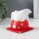 Souvenir Ceramics "Cat Mani-Neko with fan" Red 8x8x8.5 cm