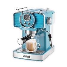 Coffee machine KitFort KT-7125-2, 1230-1465 W, 19 bar, 1.8 l, lane length 1 m, dark turquoise