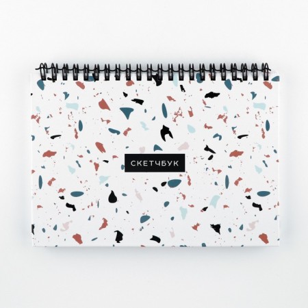 Sketchbook in a solid cover on the crest A5, 80 liters. 100 g/m "Marble"-7