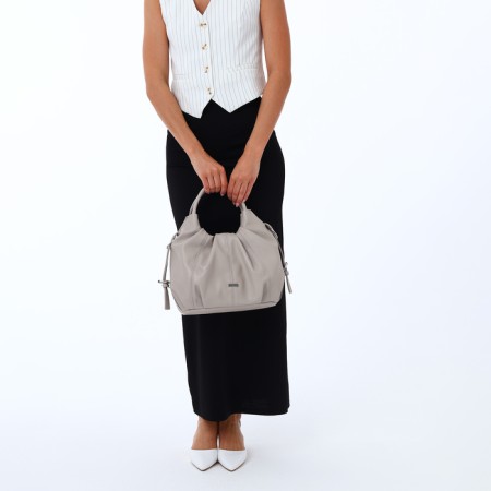 Women's bag with lightning, beige color-7