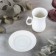 Coffee steam porcelain Wilmax, 2 objects: mug 120 ml, saucer d = 10.2 cm, white color