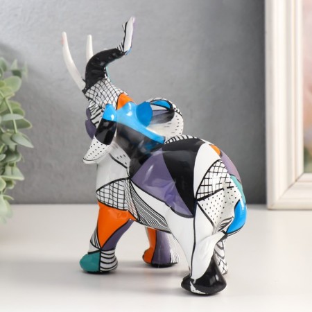 Polystone souvenir "African elephant. Abstraction" 8x13x19 cm-2