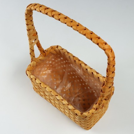 Wicker basket, 24 x 13 x 12.5/33.5 cm, sequoia-2