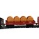 The Railway "Khlad train", with 9 wagons, works from batteries, light