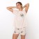 Female homemade set (T -shirt/shorts), beige color, size 50