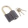 Hinged castle, 54x80 mm, 3 keys