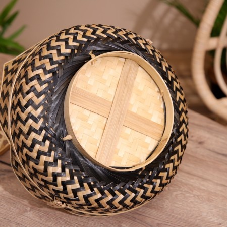 VAZ with a covered lid, from bamboo 30x30x20 cm-4