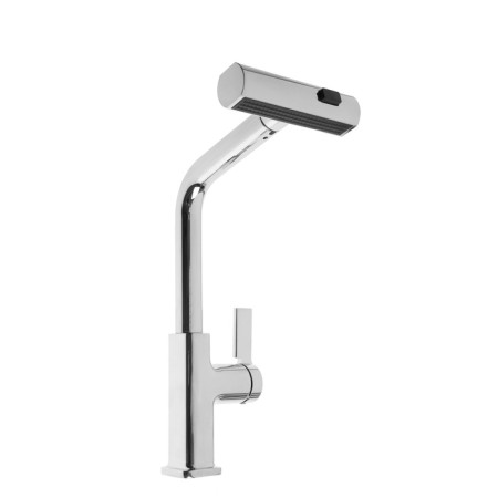 Accoona A5490-9 kitchen mixer, with sliding watering can, pour 27 cm, brass, chrome-3