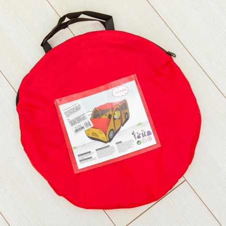 Game tent "Auto", red-yellow color-7