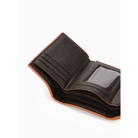 Portmone husband (3 complex) 9.5*3*11.5 cm, 3 depth, d/maps, d/coins, to the magnet, sv brown-2