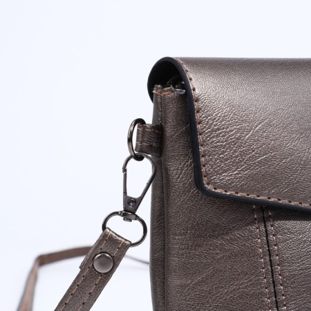 Bag-clate on magnet, long belt, bronze color-5