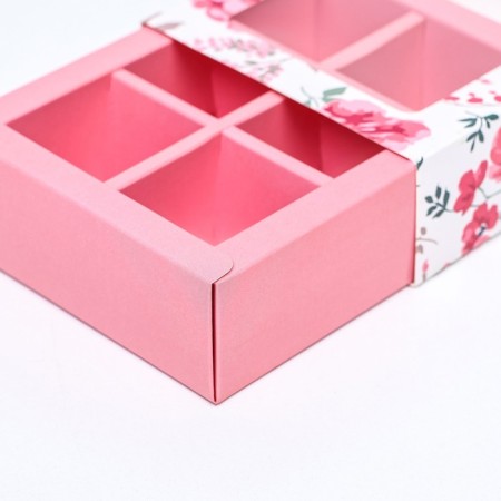 Box for sweets 6 pcs, "you with love" 13.7 x 9.8 x 3.11-4