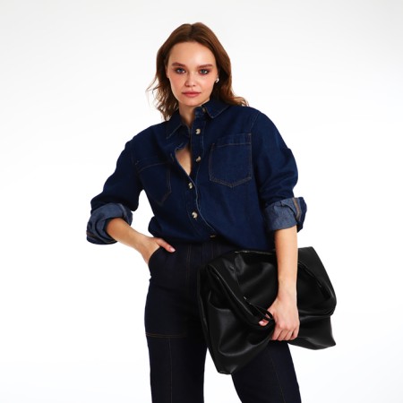 Female bag Textura, bag, large size, black color-7