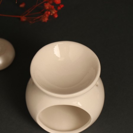 Aroma lamp ceramics "you succeed" everything is white 7.2x7.2x7.8 cm-6