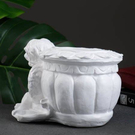 Figure Kashpo "Angel Karapuz", white 0.4 l/ 18x14x14cm-3