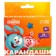 Wax pencils, set of 36 colors, mixes