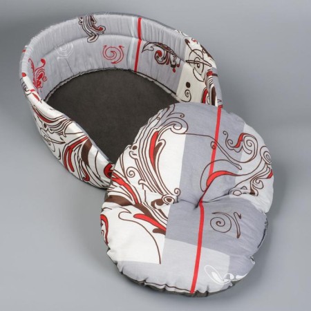 Ovalnoye lying with a side, 49 x 36 x 17 cm, mix of flowers-3