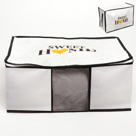 Organizer for storage, coffee for linen with PVC-fat "Sweet Home", 43 x 28.5 x 20 cm.-1