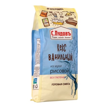 Ванильный кекс из рисовой муки "С.Пудовъ", 300 г-1