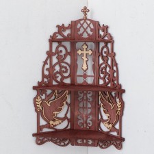 Iconostasis No. 6, nut color, 61x18x39 cm